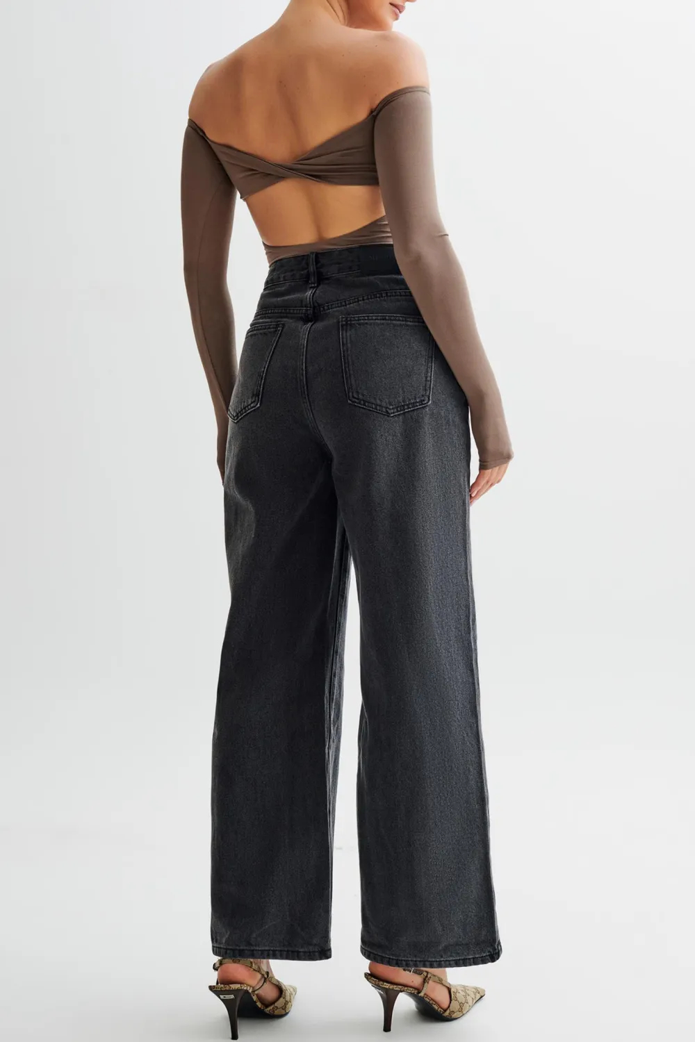 Off Shoulder Long Sleeve Bodysuit