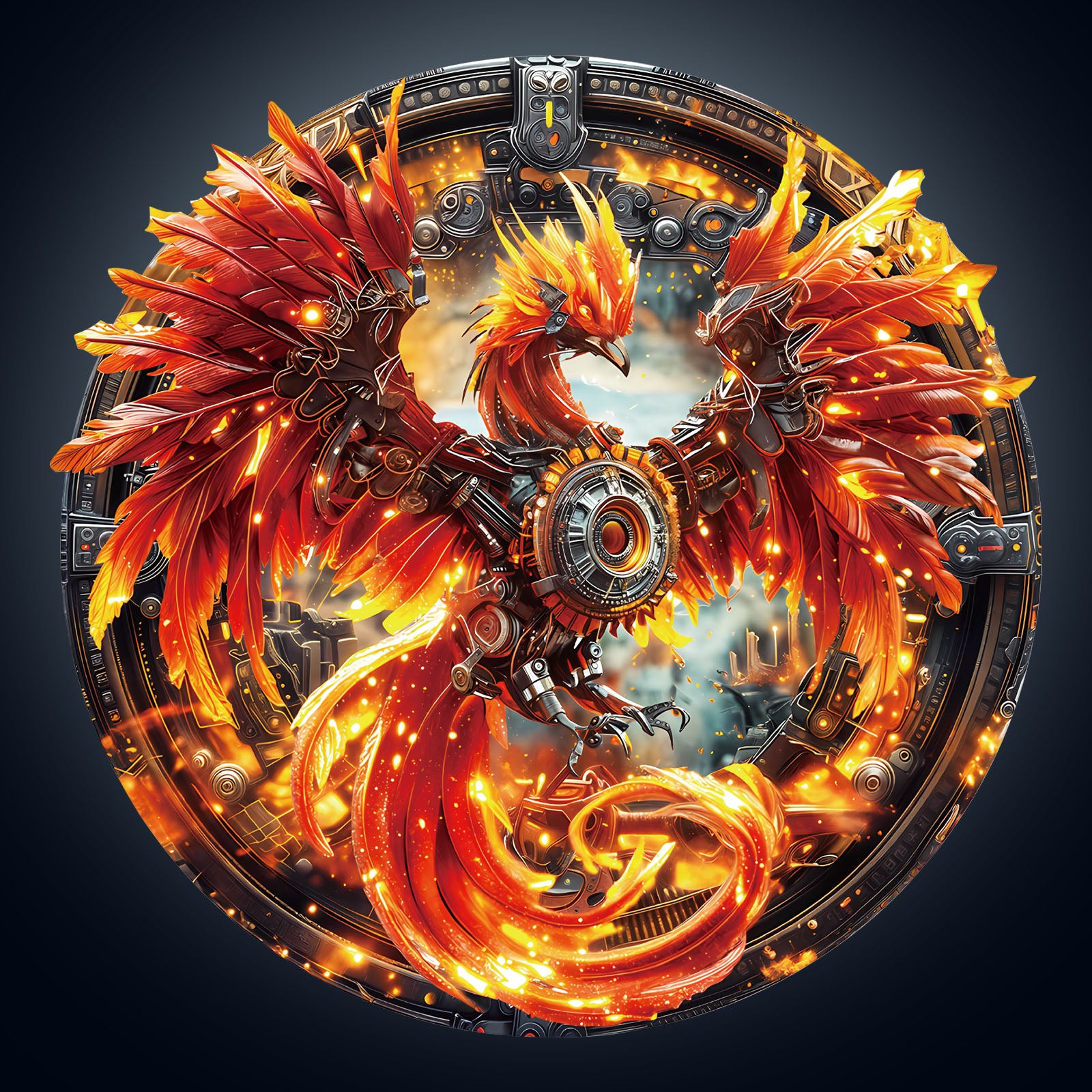 Mechanical Fire Phoenix Wooden Jigsaw Puzzle