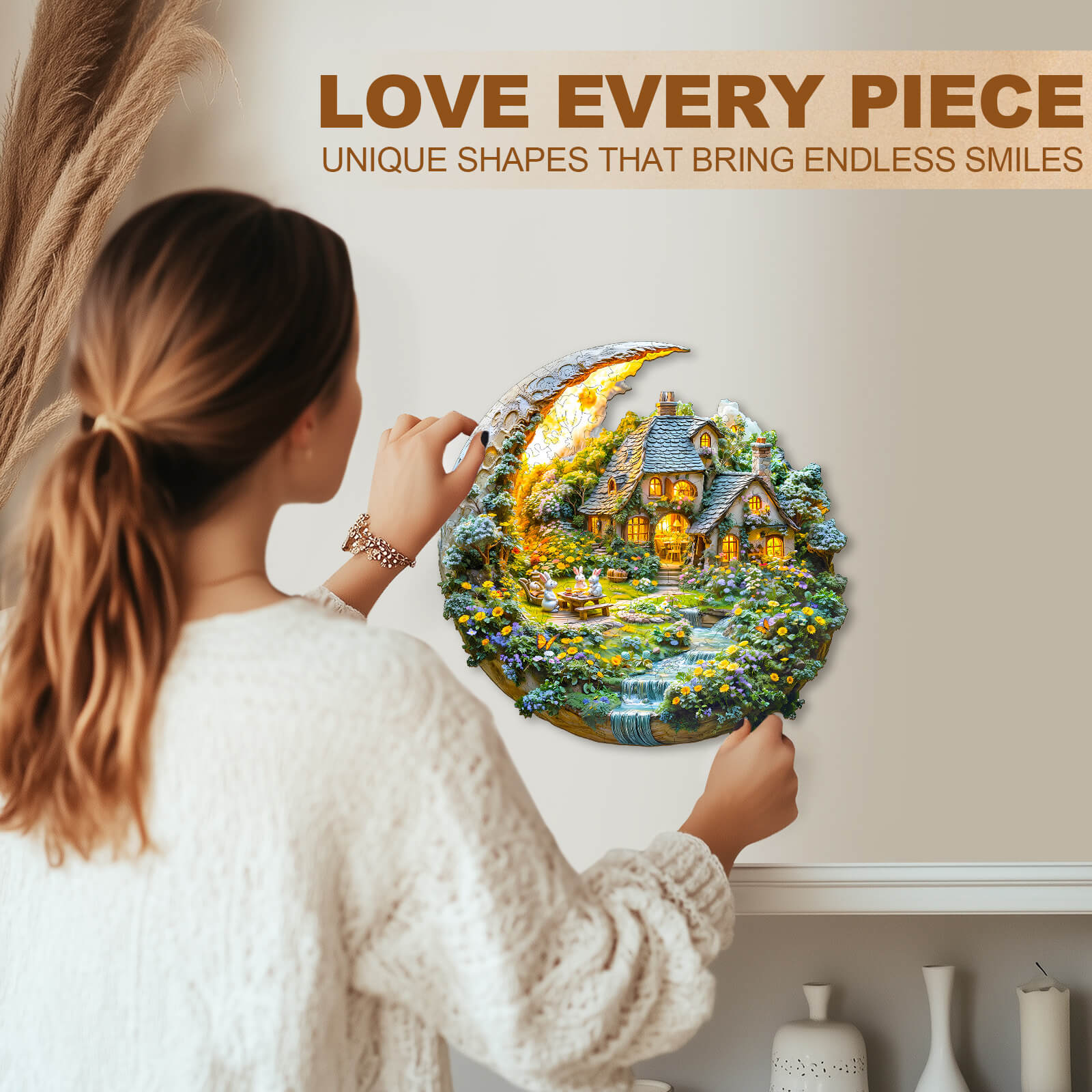 Moonlight Garden-2 Wooden Jigsaw Puzzle