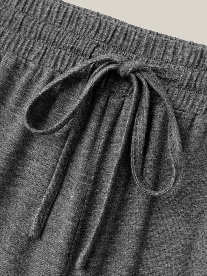 Color-block Knitted Drawstring Lounge Pants