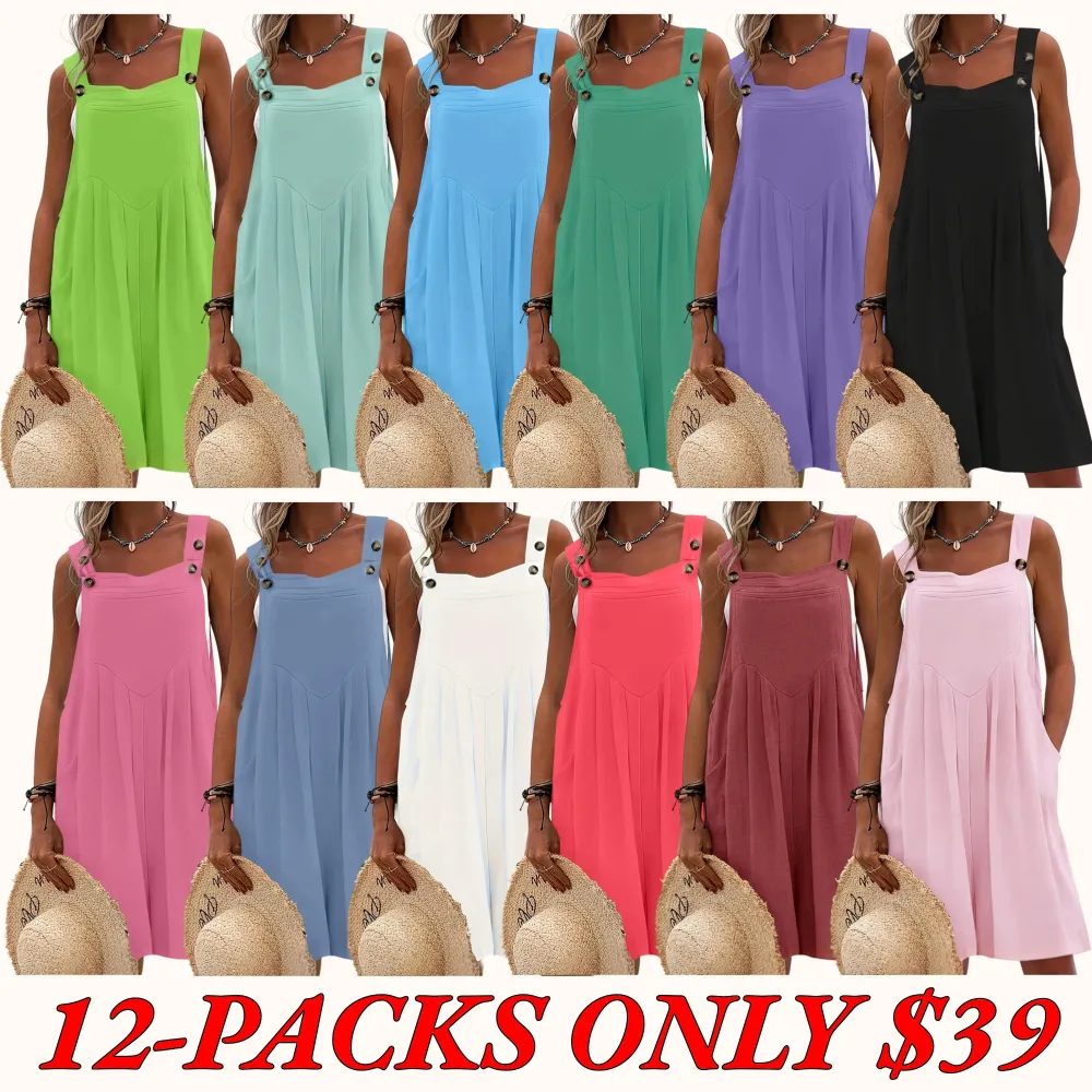 Women's Plus-Size Casual & Stylish Wide-Leg Shorts — Loose Fit, Featuring a Belt and Buttoned Pockets