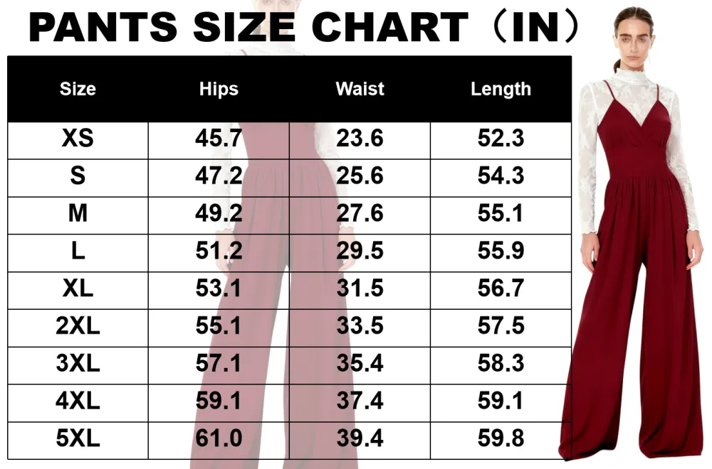 Women's Solid Color Lettuce Trim Mock Neck Sheer Lace Top & Pocket Wide Leg Cami Jumpsuit