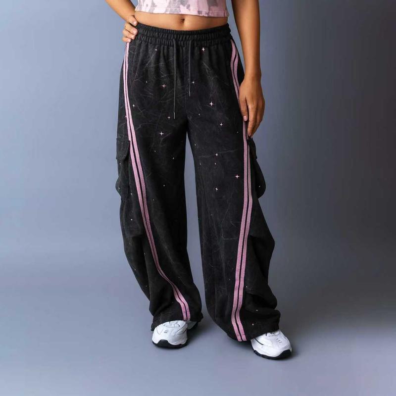 Women’s Loose Fit Wide-Leg Street Cargo Pants