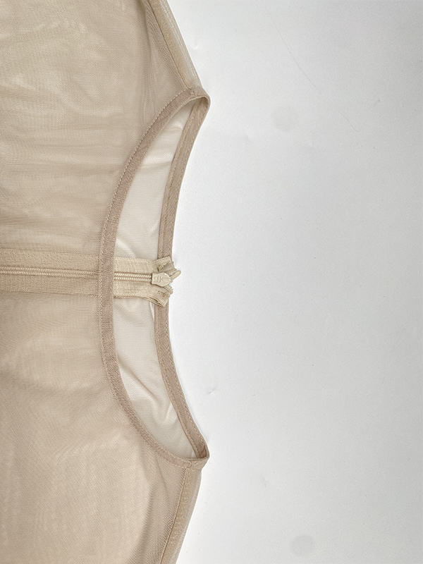 Gauze See-Through Shiny Split-Joint A-Line Loose Round-Neck Maxi Dresses Evening Dresses