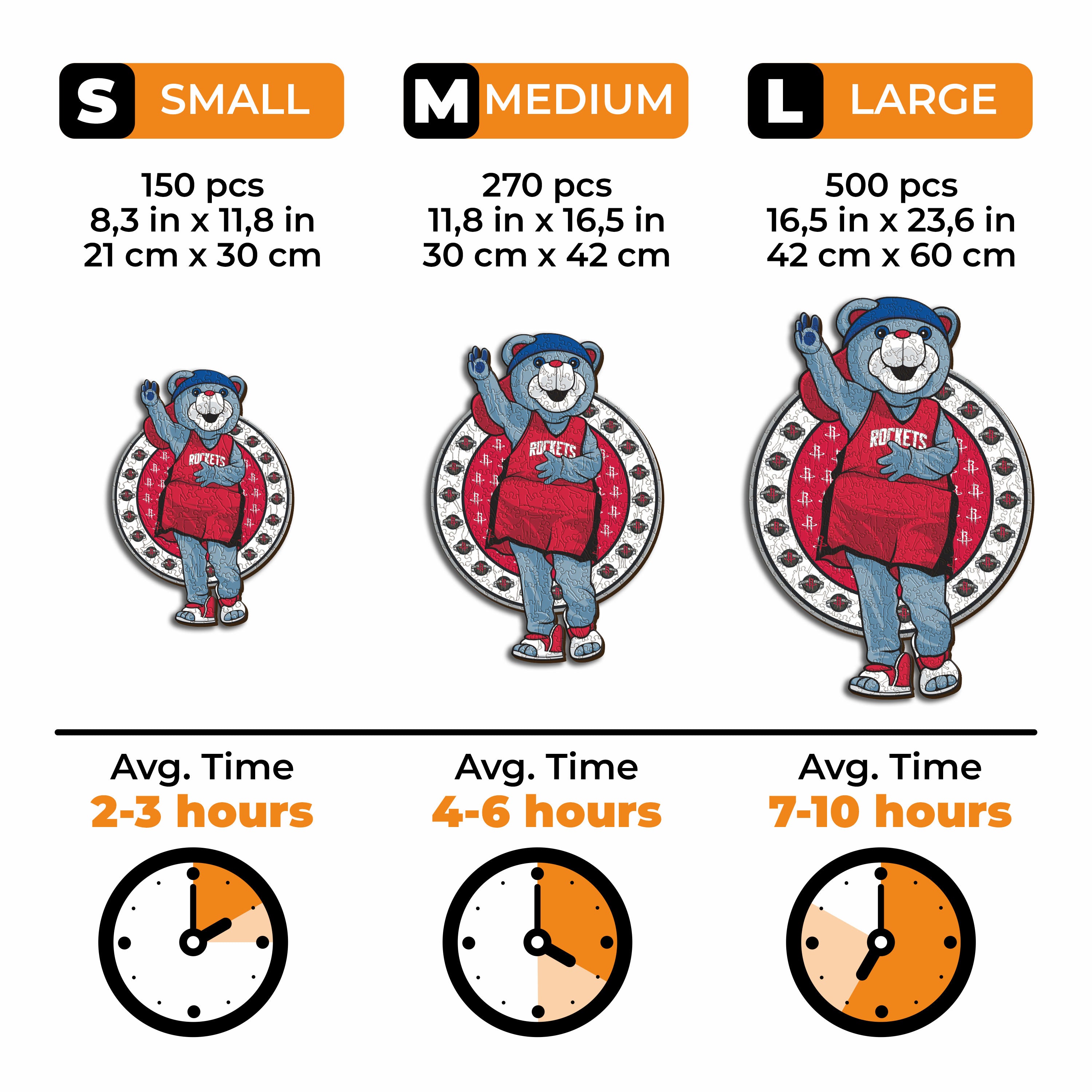 Houston Rockets™ Mascot - Wooden Puzzle