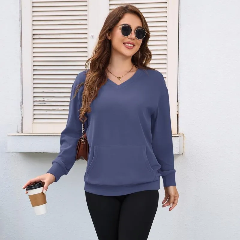 Women's Hoodless V-neck Sweatshirt