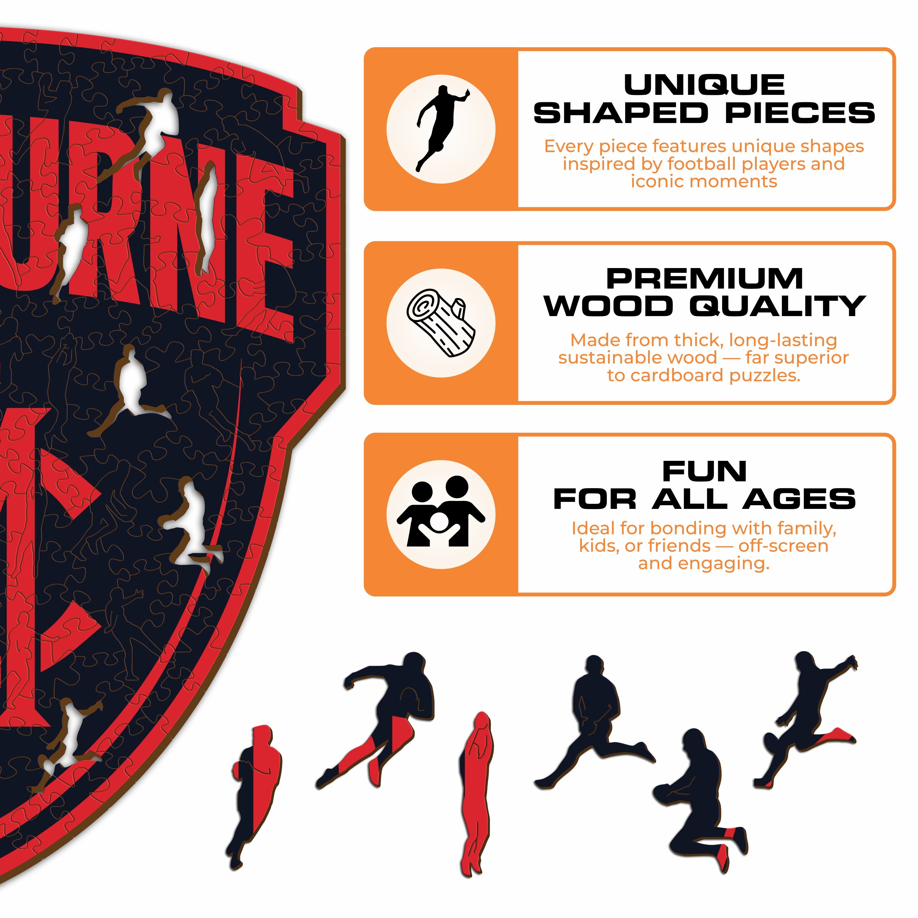 Melbourne FC Logo - Wooden Puzzle