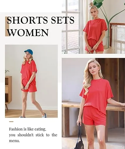 Women's Textured Knit Shorts Outfit(Under $3 a set!)
