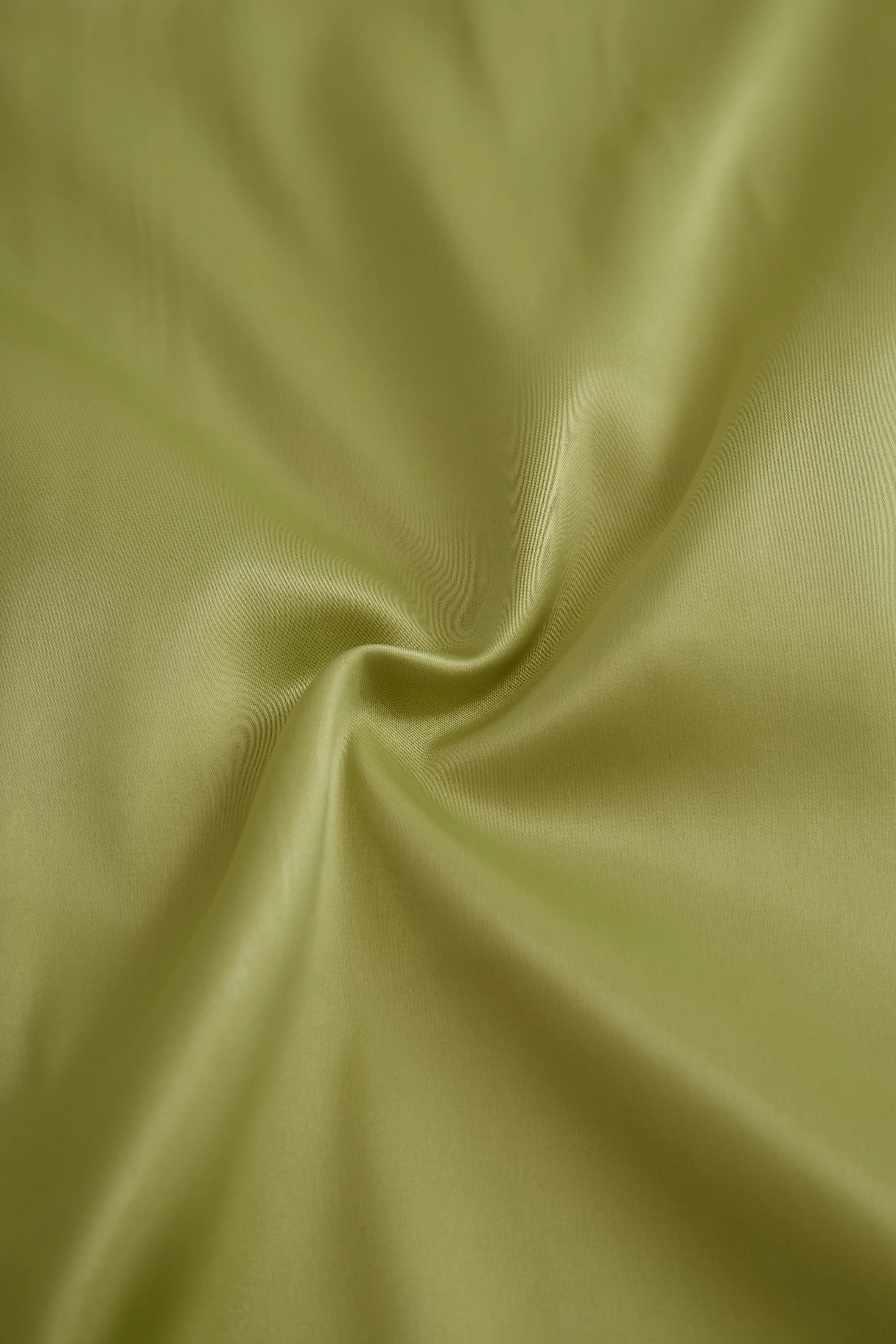 Luxe Olive Green Satin Sleeveless Two-piece Mini Dress