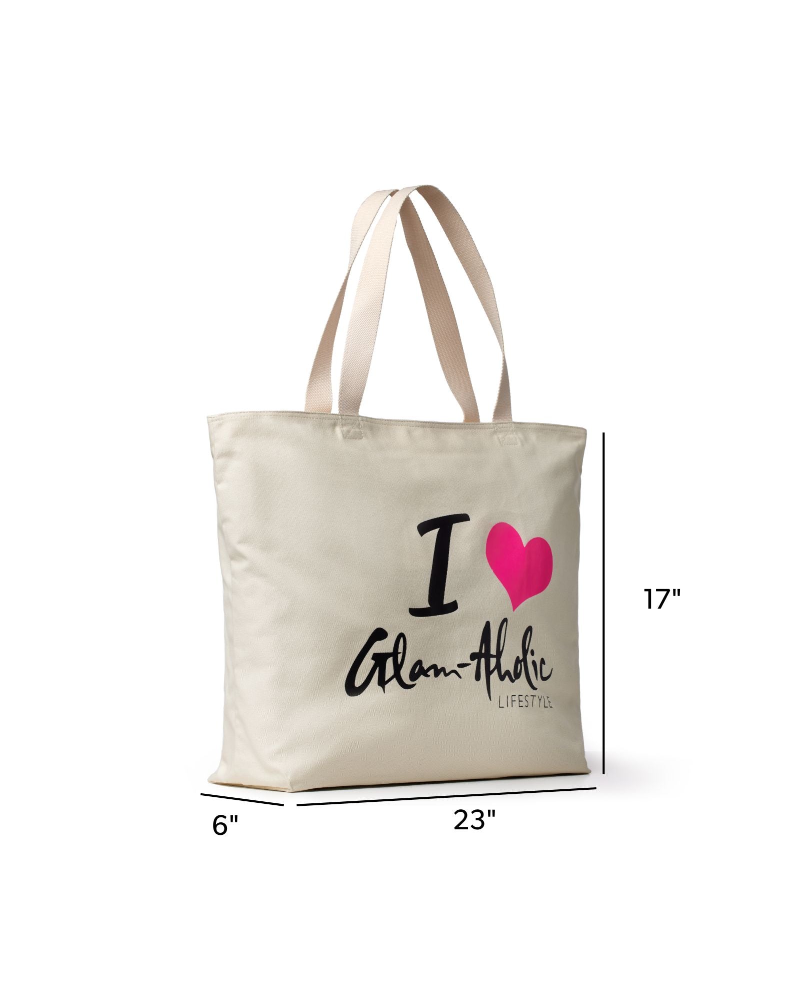 SIGNATURE LOGO CANVAS TOTE - HOT PINK