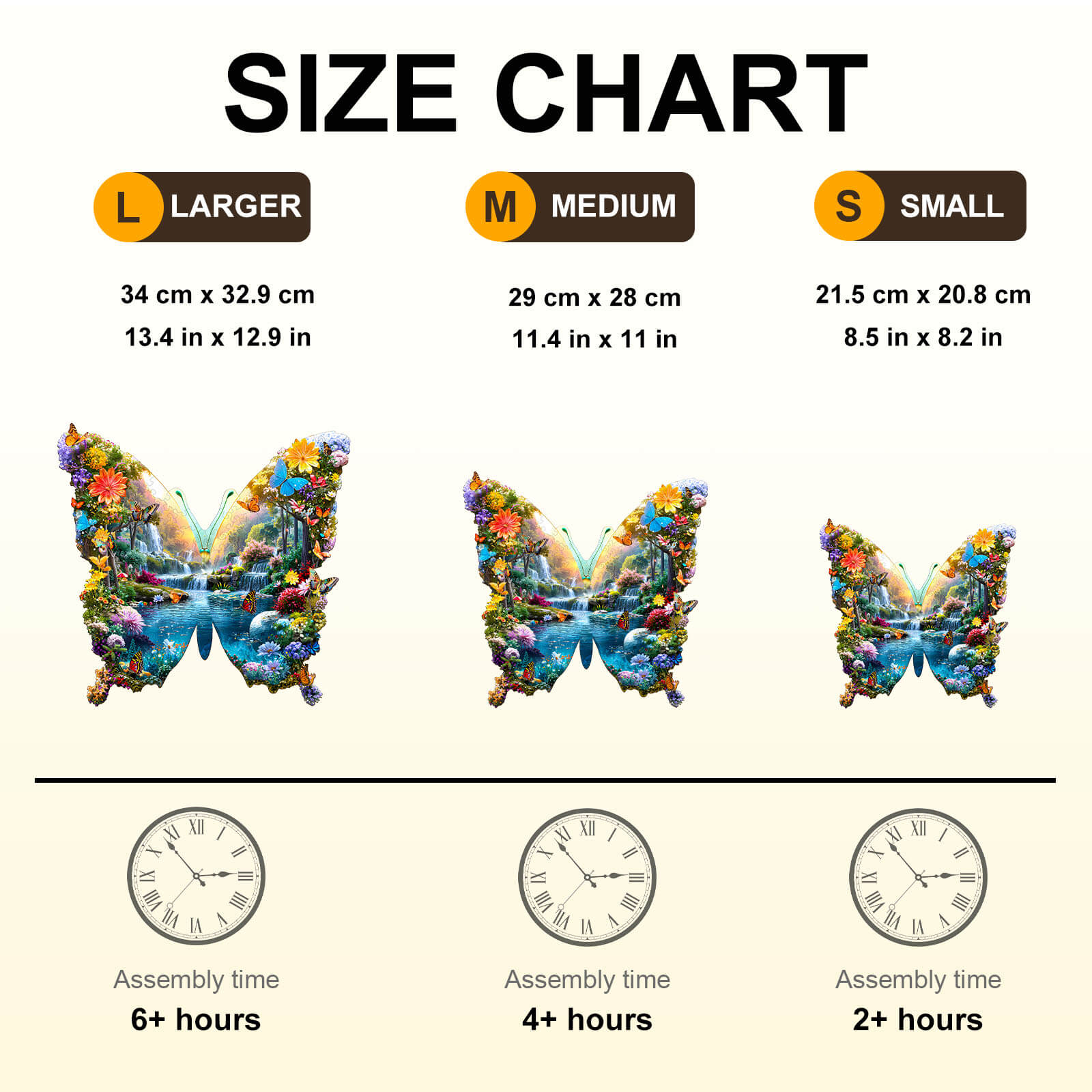 Spring Butterflies Wooden Jigsaw Puzzle