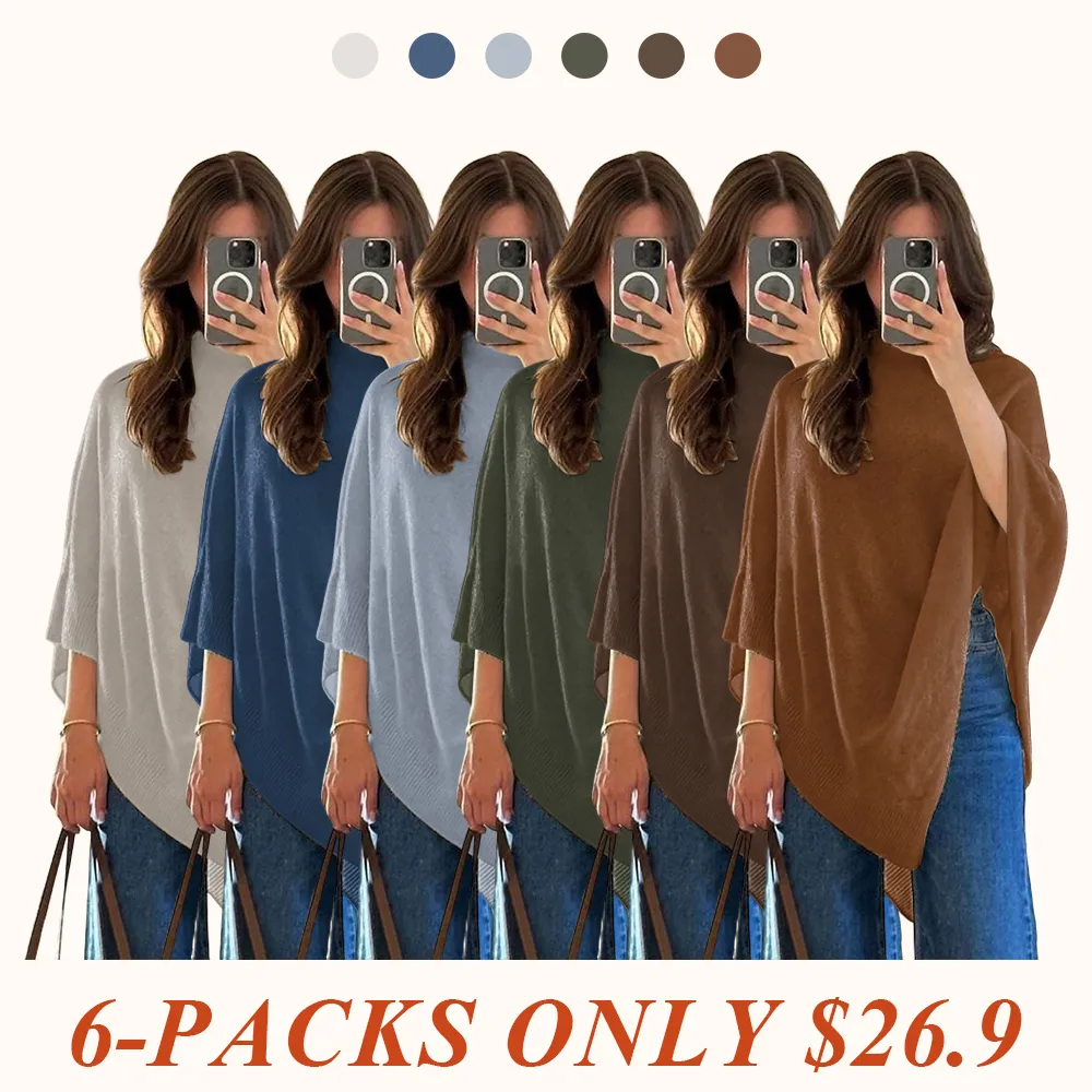 Women's Plain Loose Elegant Fashion Sweater Shawl