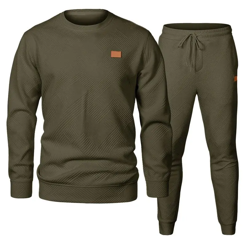 🔥Last Day Promotion 89% OFF🔥Men's casual fashion suit knitted sweatshirt and pants two-piece set