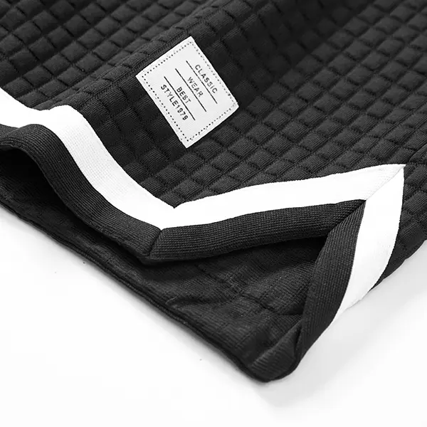 Men’s drawstring pocket shorts, 5-pack — casual woven beach shorts with a belt for summer