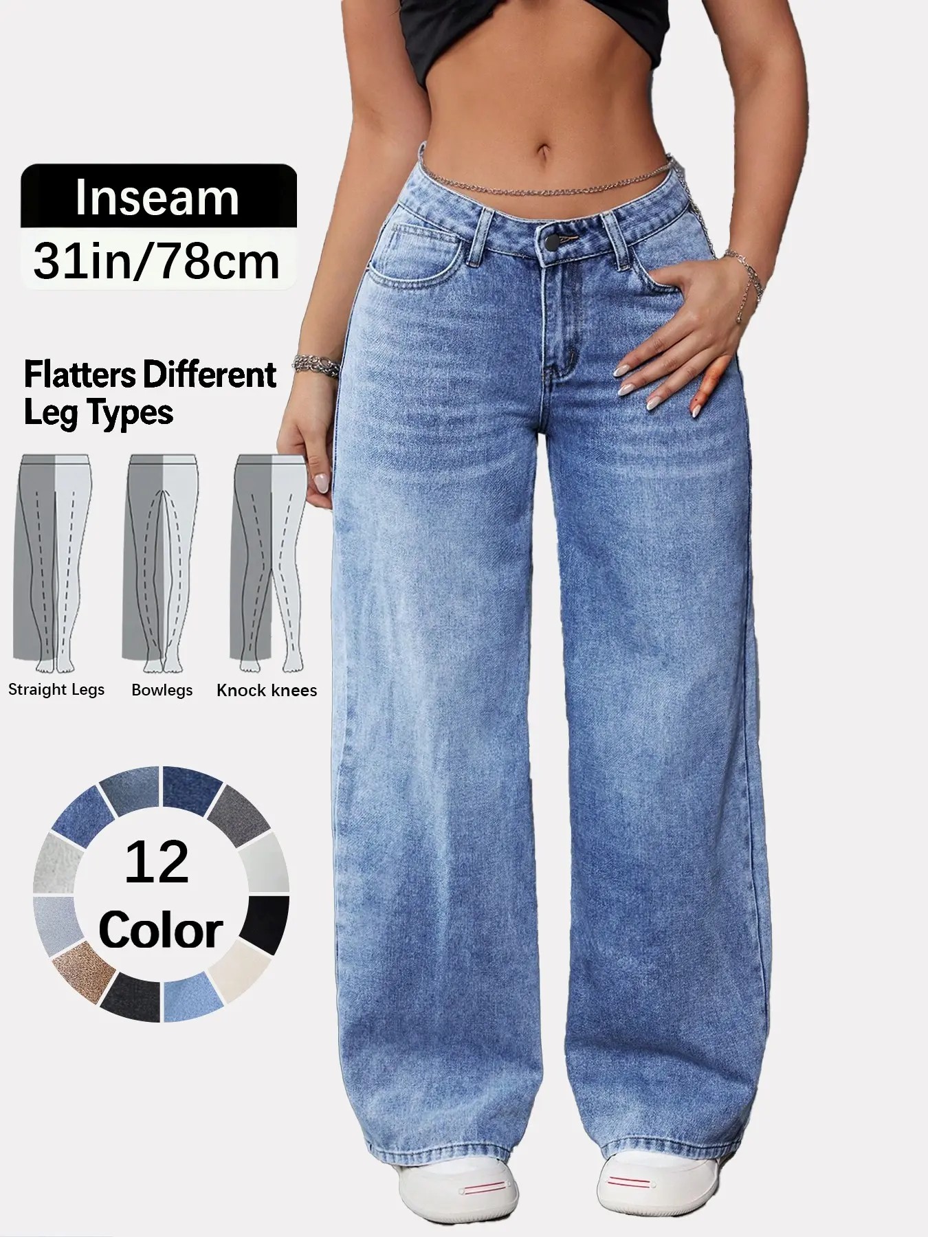 Women’s Comfort Stretch Elastic Waist Denim Jeans