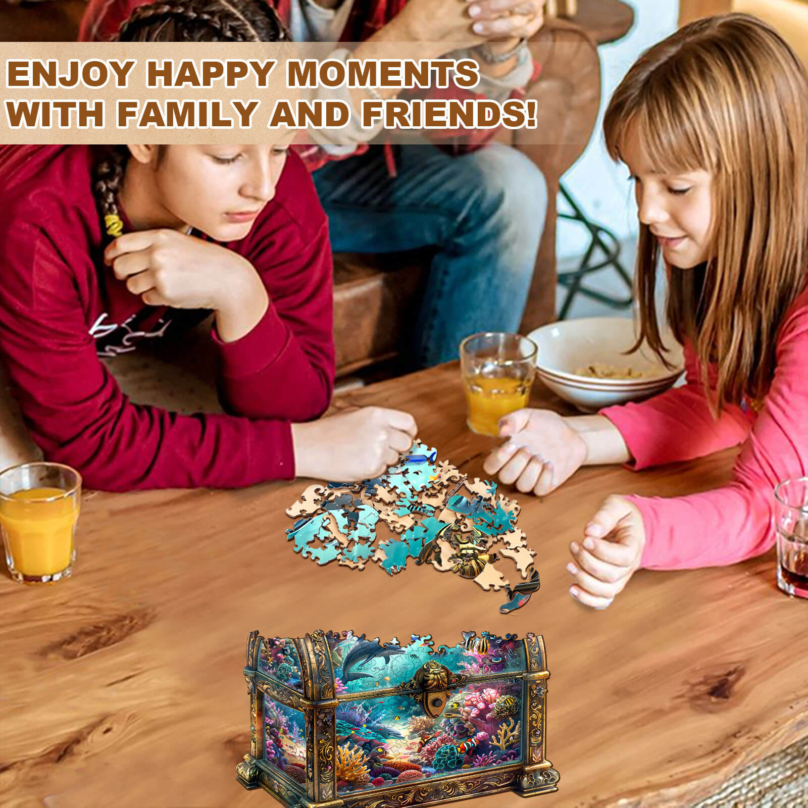 Treasure Chest Ocean-3 Wooden Jigsaw Puzzle