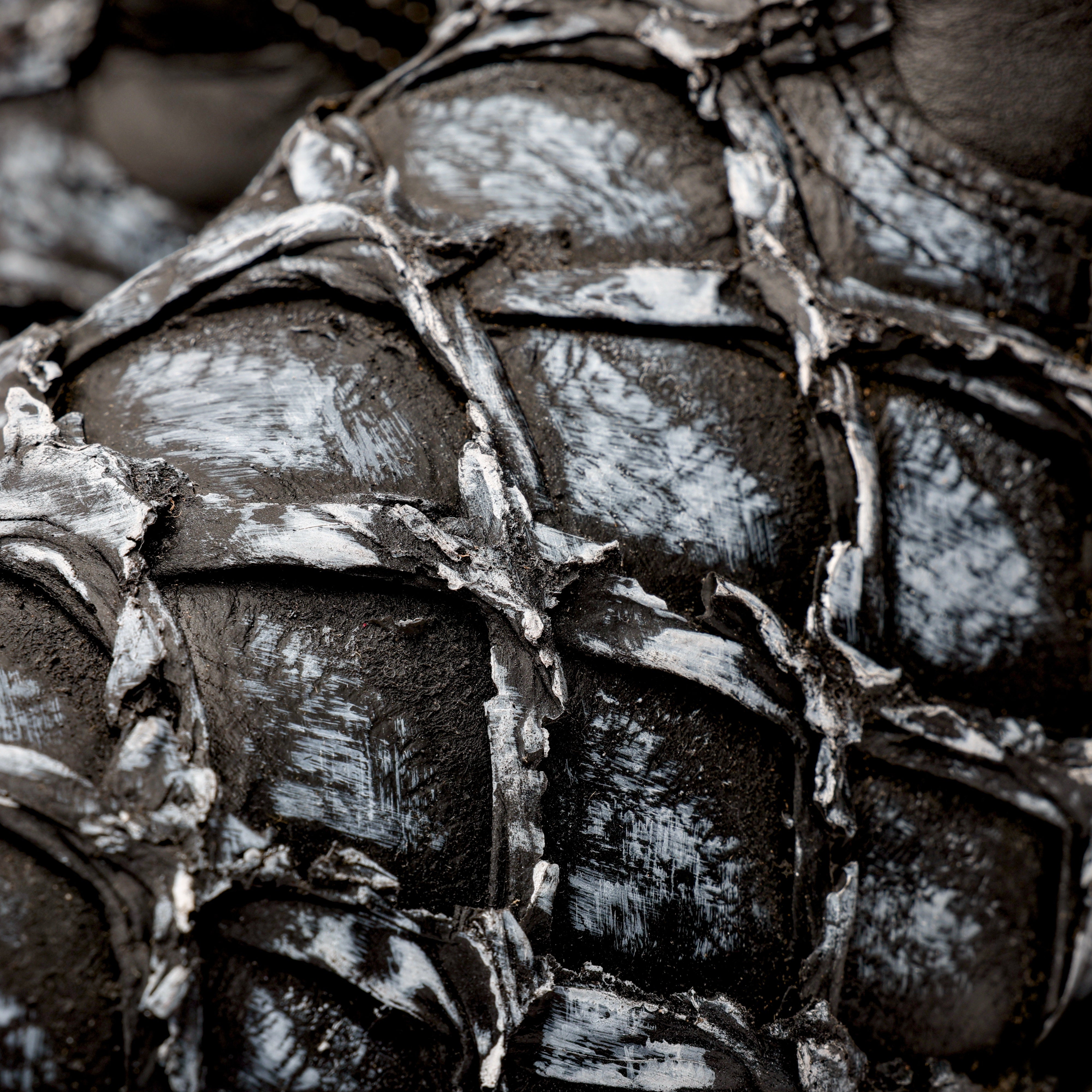 Rustic Grey Jumbo Pirarucu Leather Boots - Square Toe