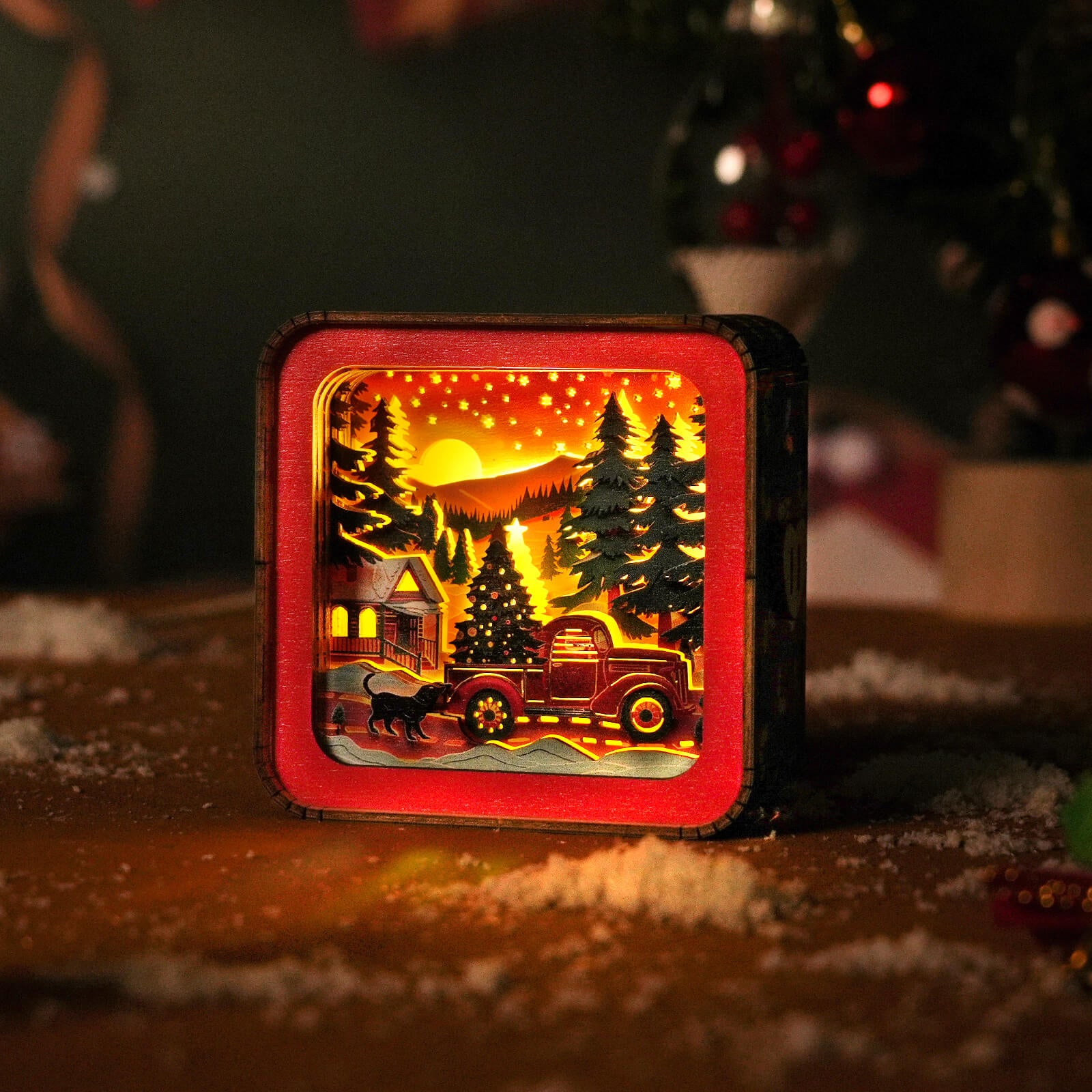 Christmas Truck Kit- 3D Wooden Puzzle Night Light