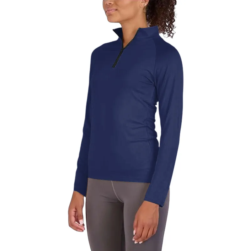 Womens Dry-Fit Long Sleeve Quarter Zip & Full Zip Up Hoodie Workout Jacket (Available in Plus)