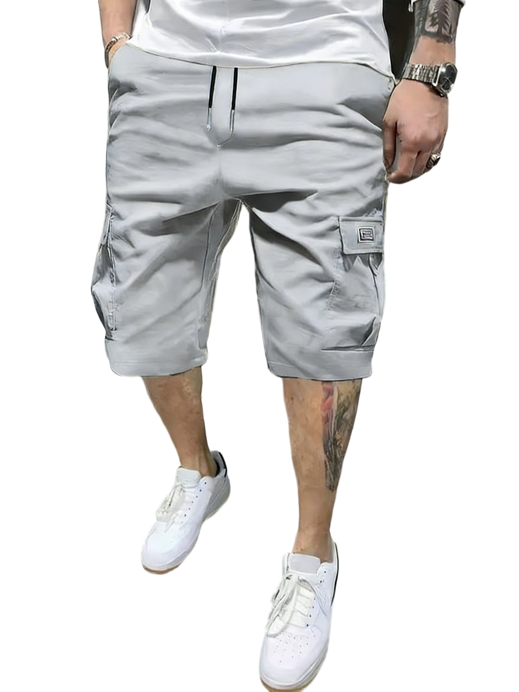Men’s 8-Piece Shorts Set – Angled Cargo Pockets – Versatile Casual Wear – Everyday Use