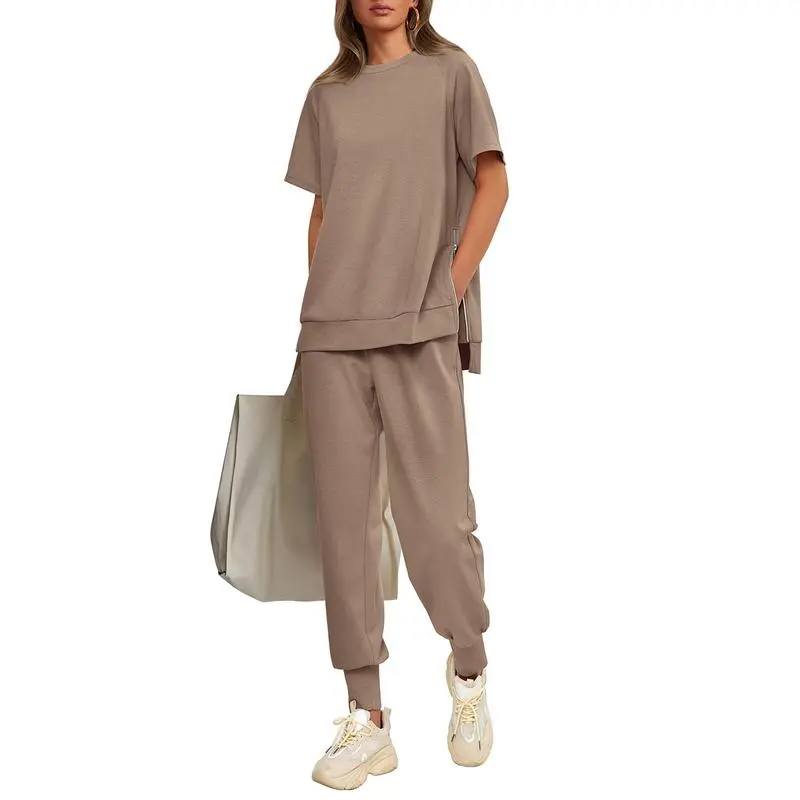 Women's 2-Piece Set Comfy Crew Neck Tracksuits