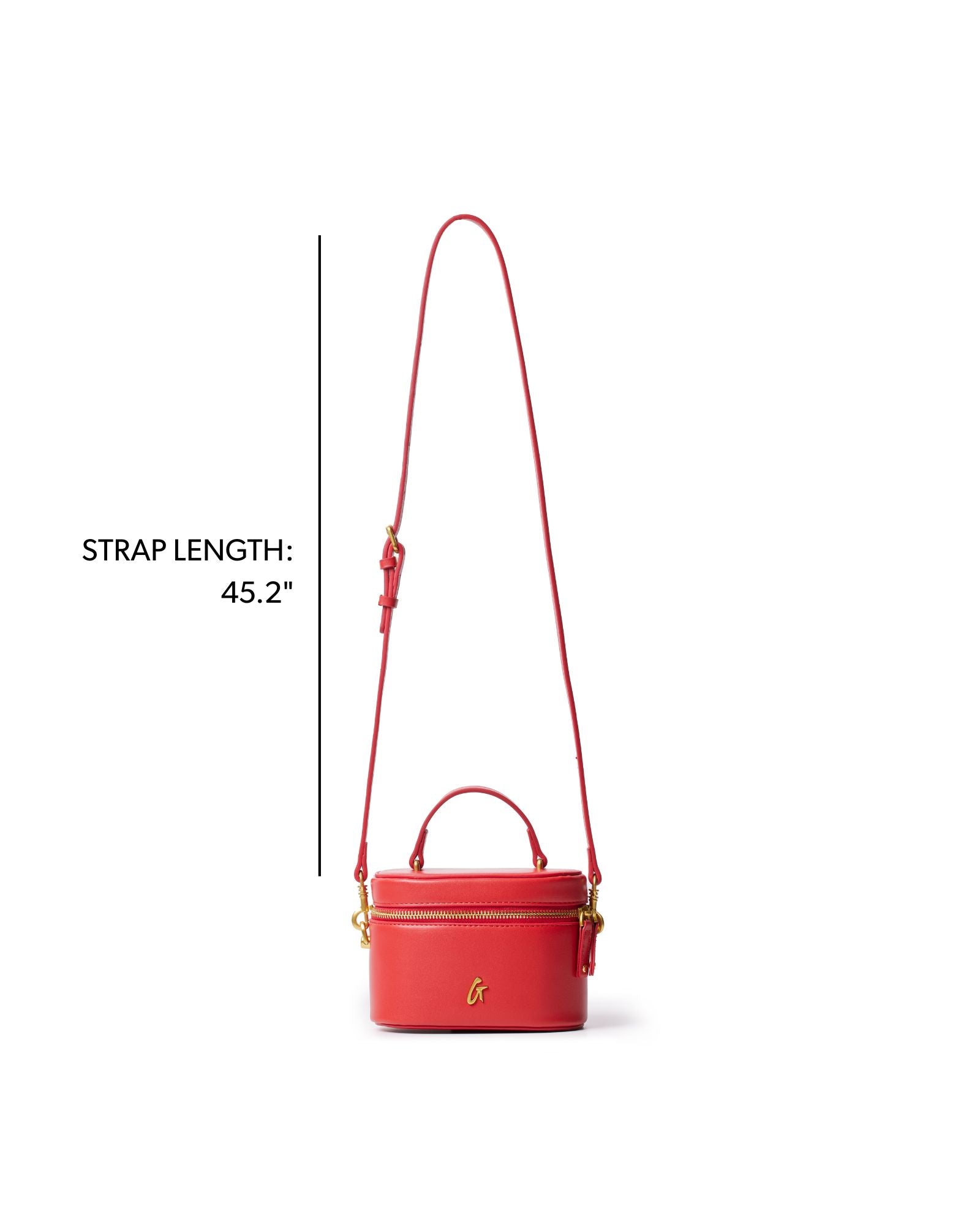 MINI SMOOTH GOLD VANITY BAG - RED