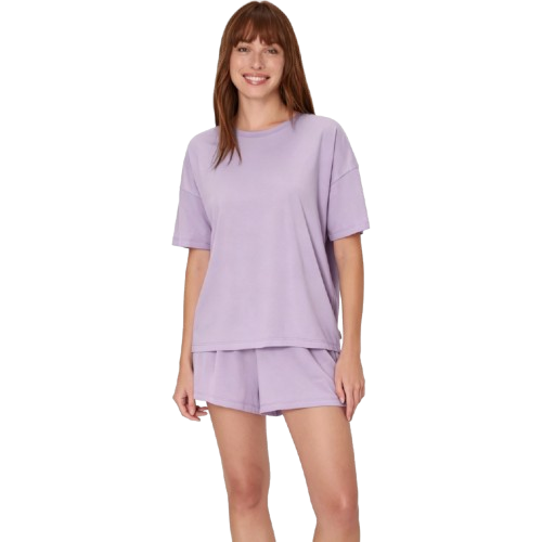 Women's Loungewear Set (2-Piece) — Ultra-Soft, Loose-Fit T-Shirt and Sleep Shorts