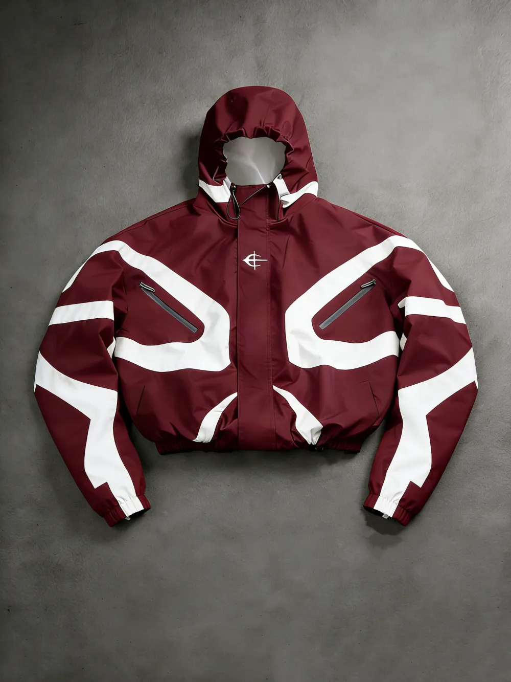 Men's  Jacket High Street Patchwork Print+Printed Elastic Cuff Sport Pants