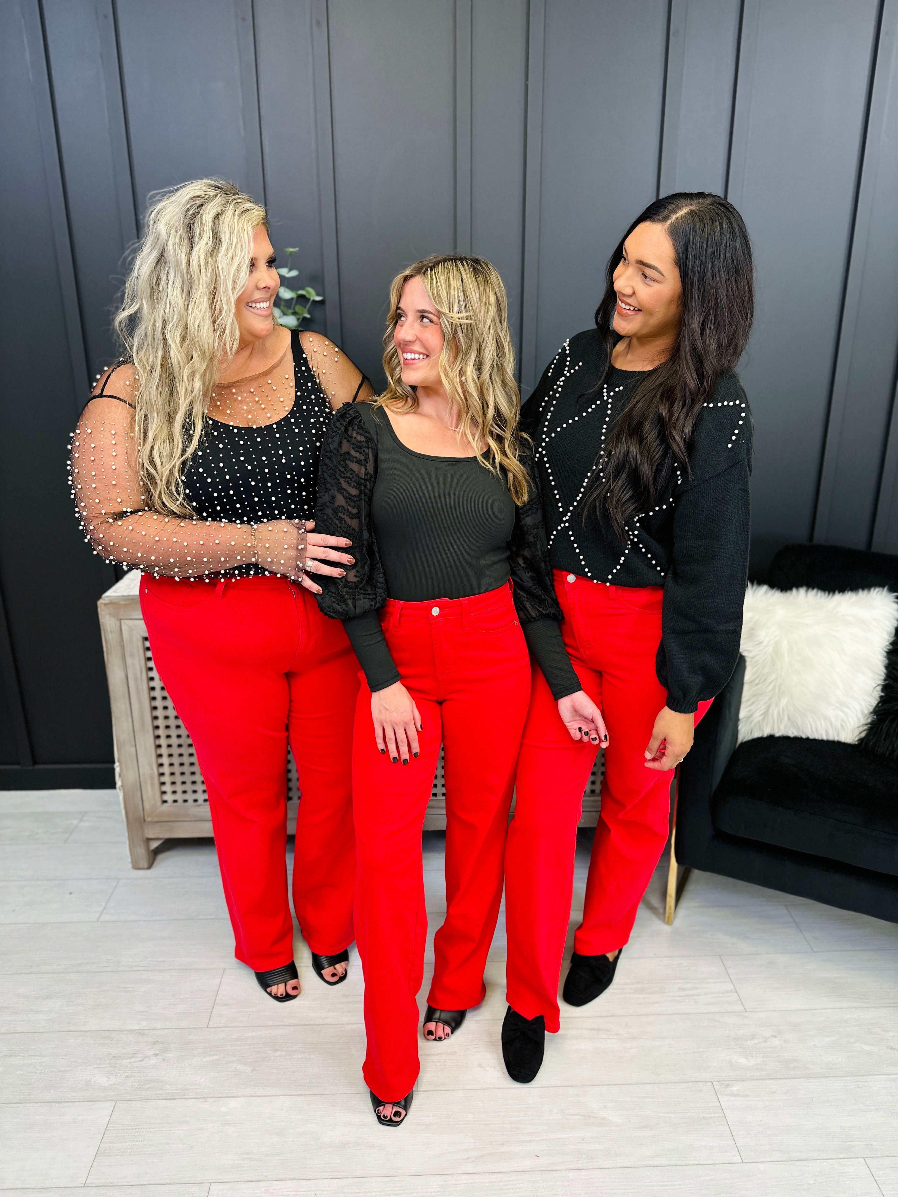 Judy Blue REG/CURVY Cherry on Top Straight Leg Jeans