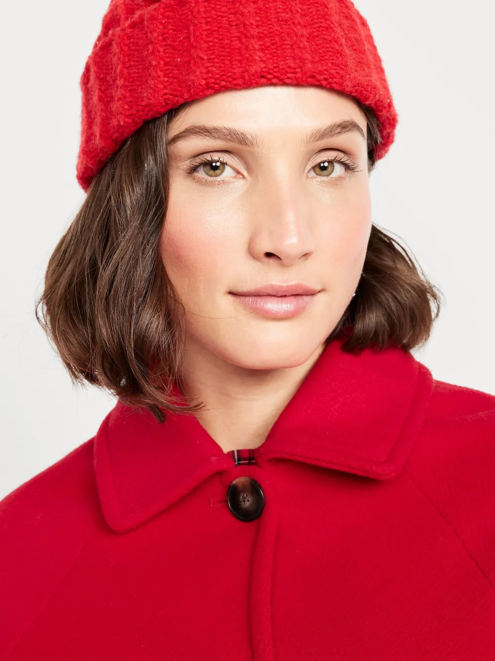 Relaxed Button-Front Mac Coat