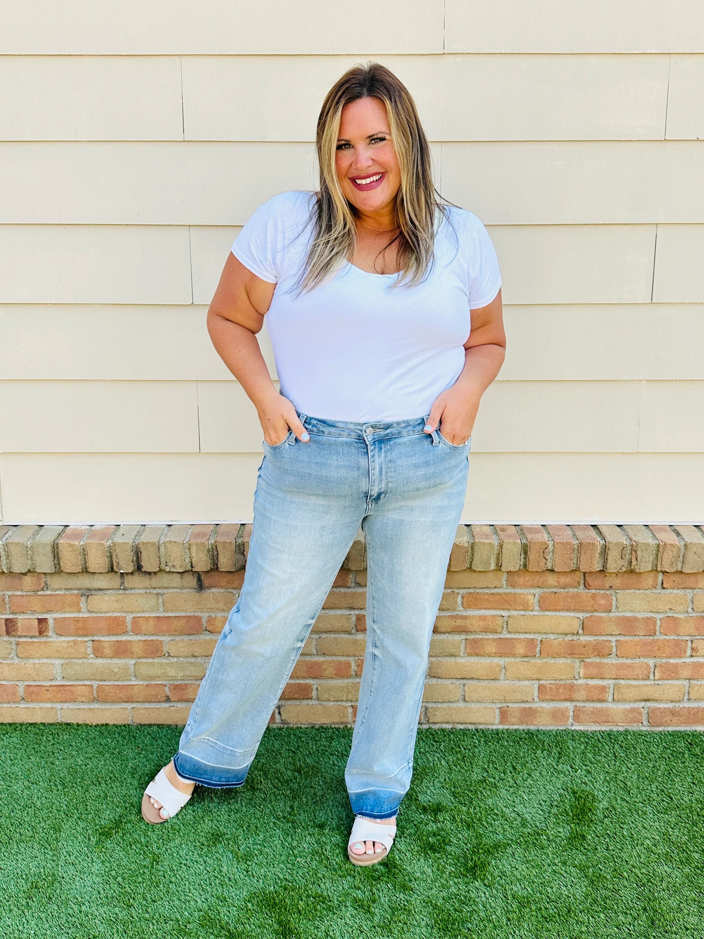 Judy Blue Release Your Inhibitions Wide Leg Jeans