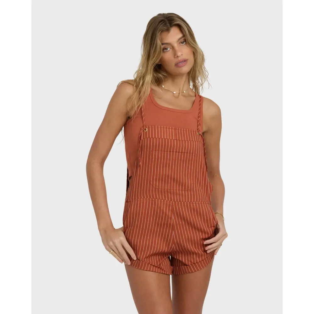 Women's Wild Pursuit Yarn-Dyed Overalls, Square Neck, Adjustable Tie Straps, Regular Fit