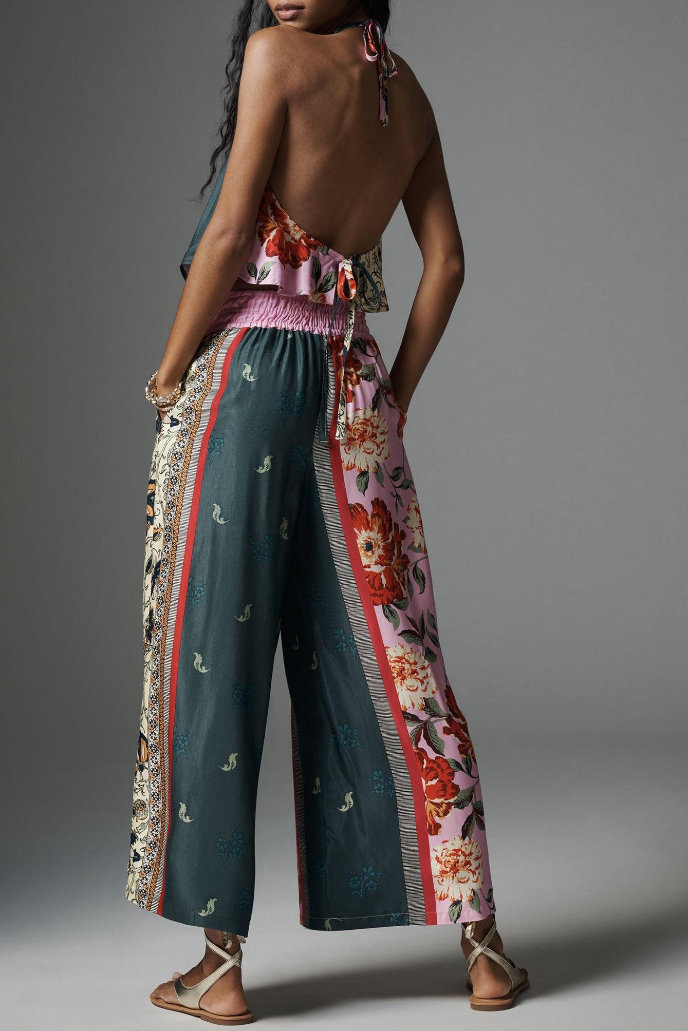 Silky Floral Somerset Pull-On Pants