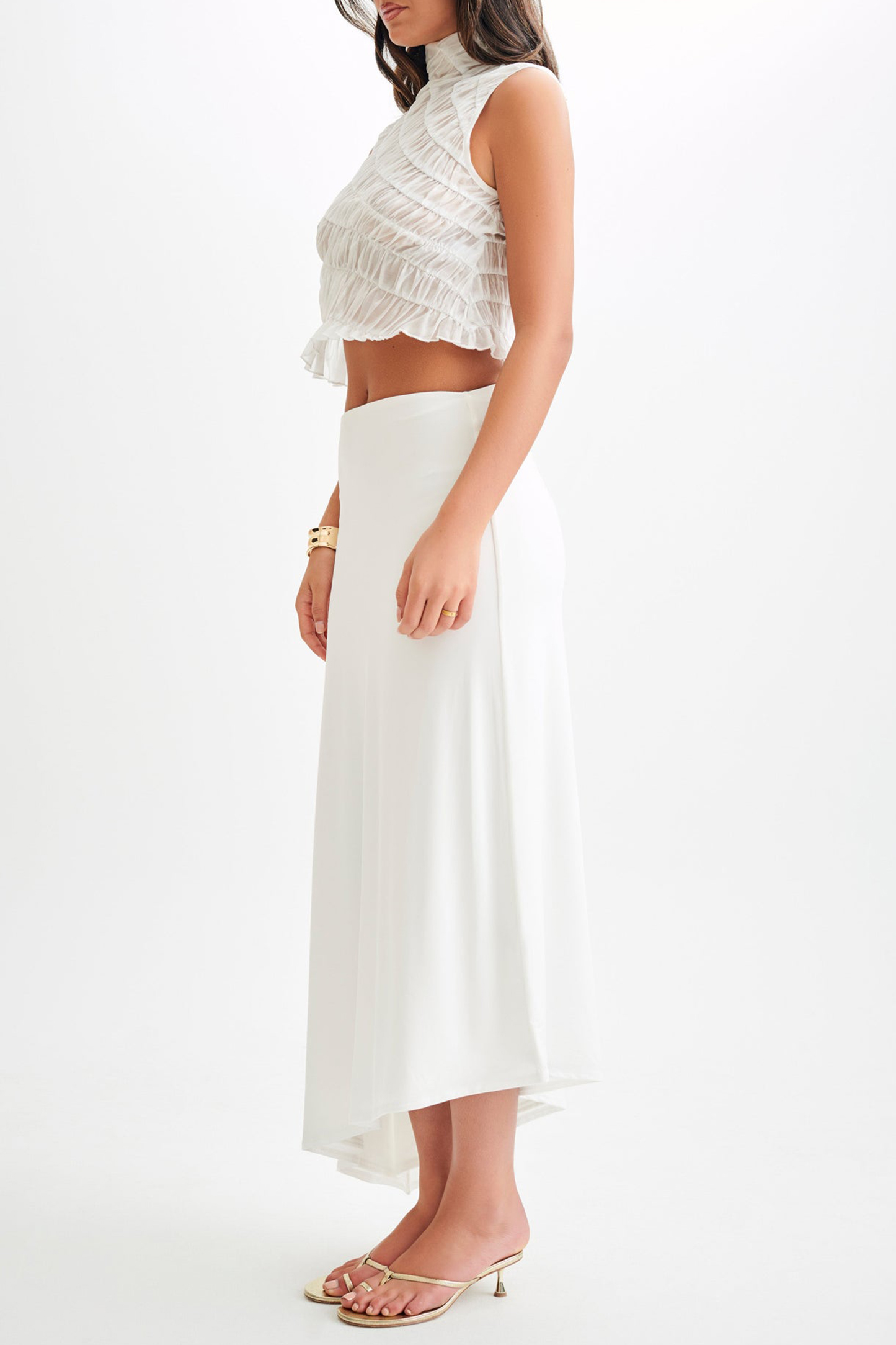 Gathered Sleeveless Top