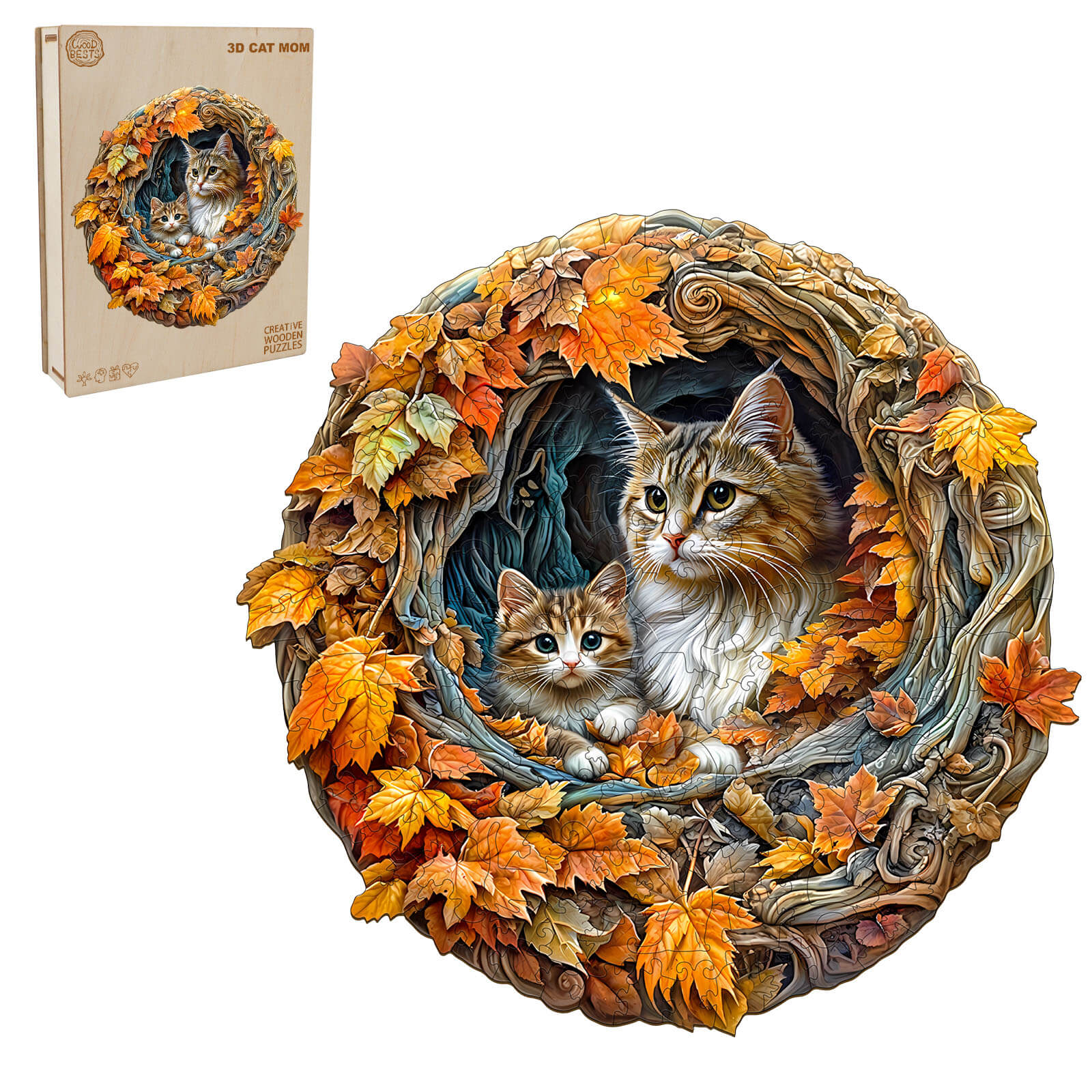 3D  cat mom Jigsaw Puzzle