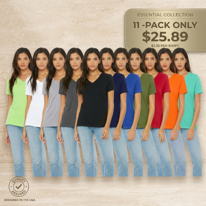 Women’s Essential 6-Pack Premium Basic Tees - Summer Comfort Set