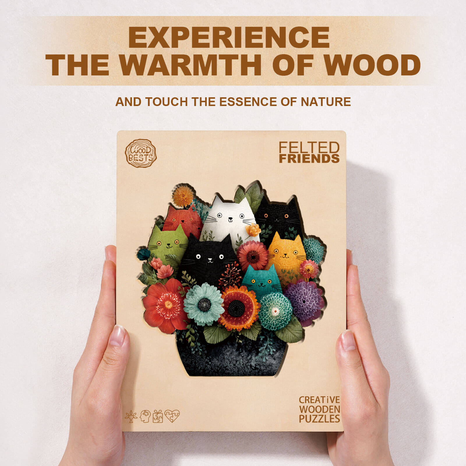 Felted Friends Wooden Jigsaw Puzzle