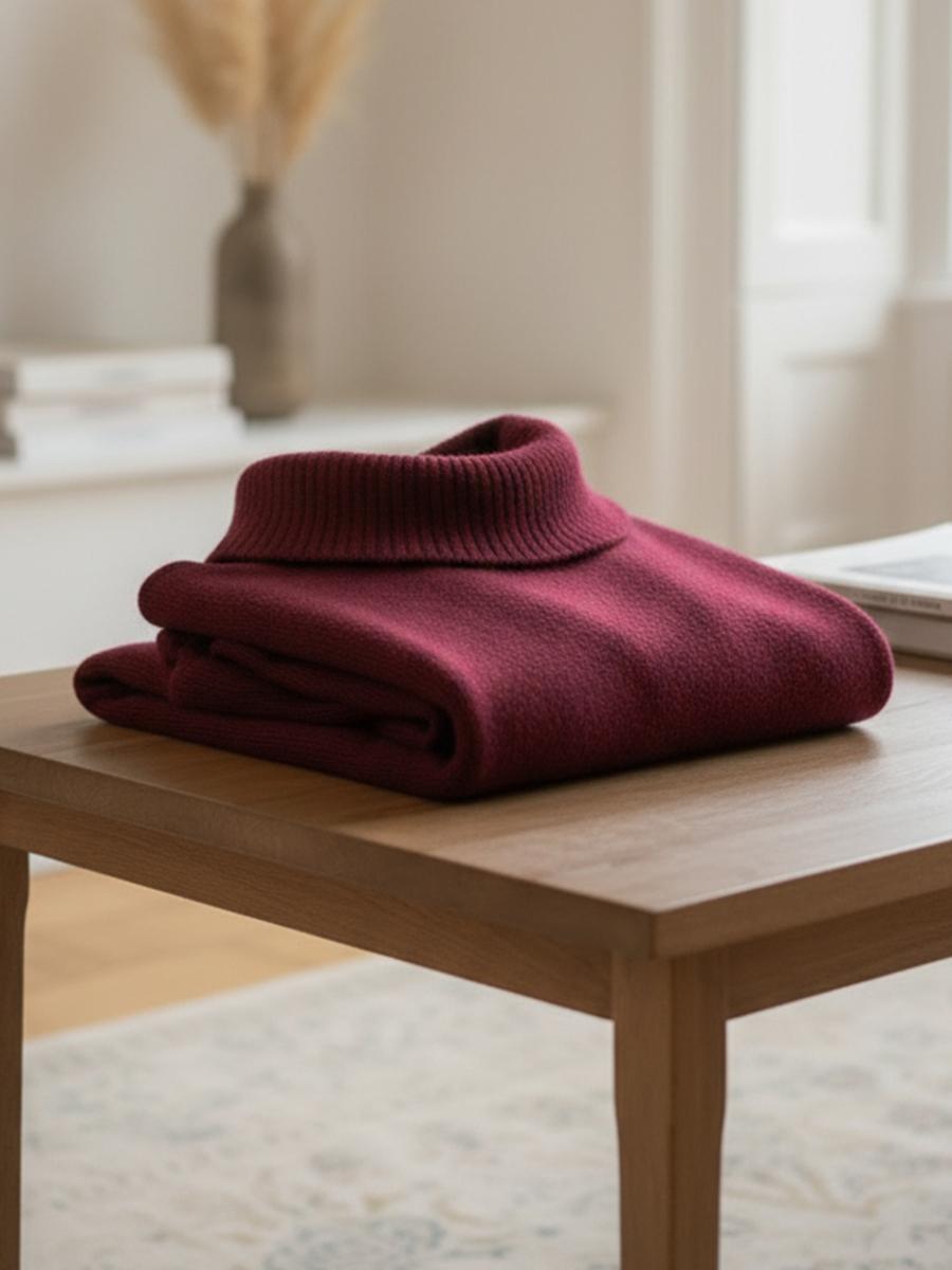 🔥 Women's Elegant Cowl Neck Soft Knit Long Sleeve Tunic Top - Relaxed Fit Fall Winter Pullover