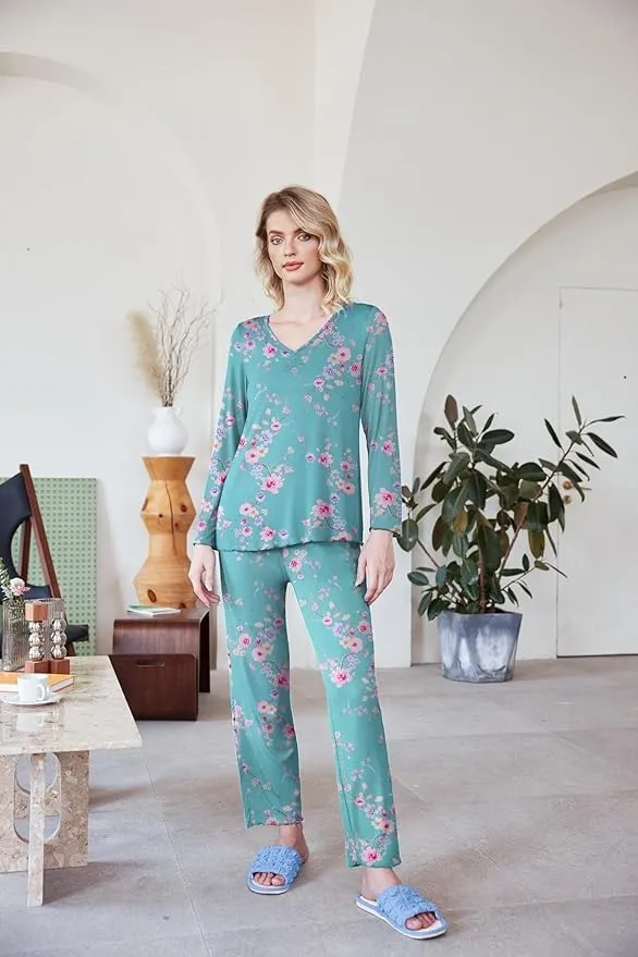 Womens Pajama Sets 2 Piece Lounge Set Fall Winter Pajamas