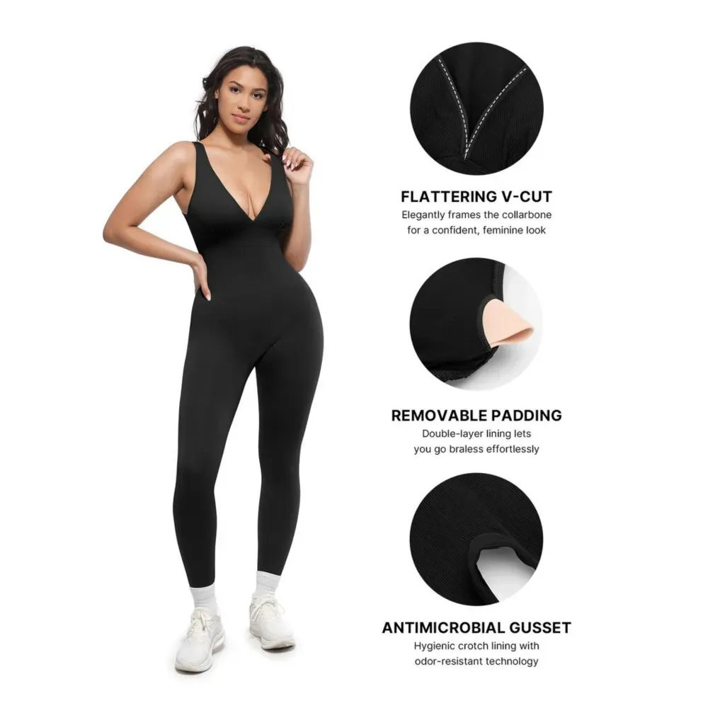 Women's Solid Deep V Shapewear