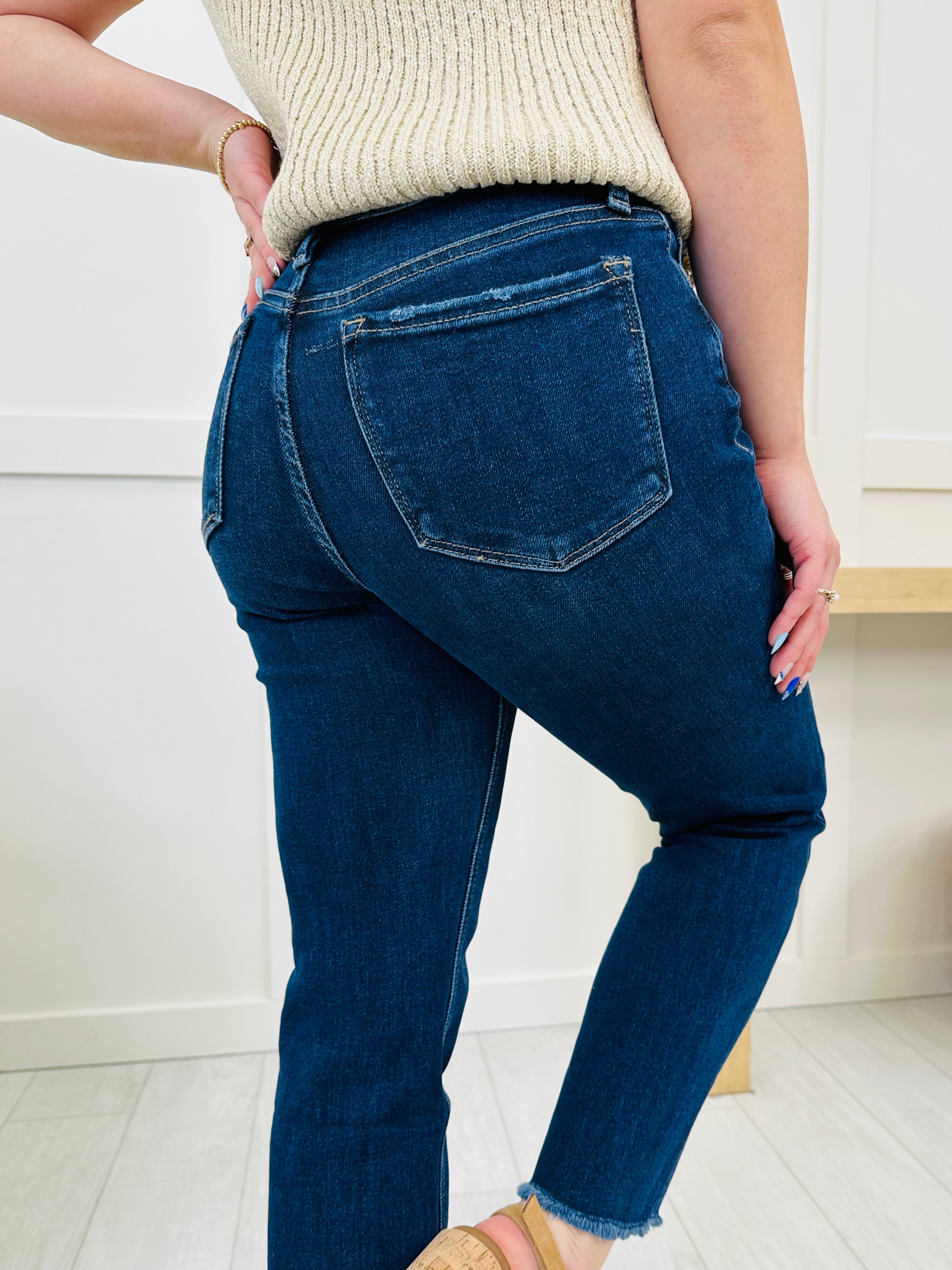 Lovervet Stay in Line Straight Leg Ankle Jeans