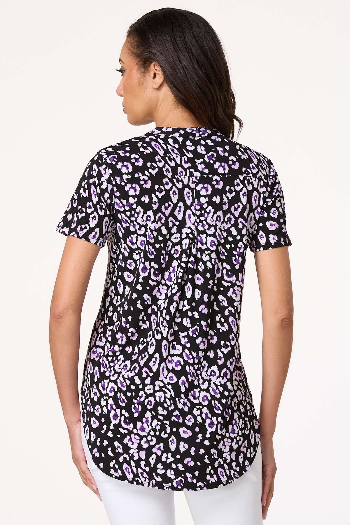 Animal Print Popover Top