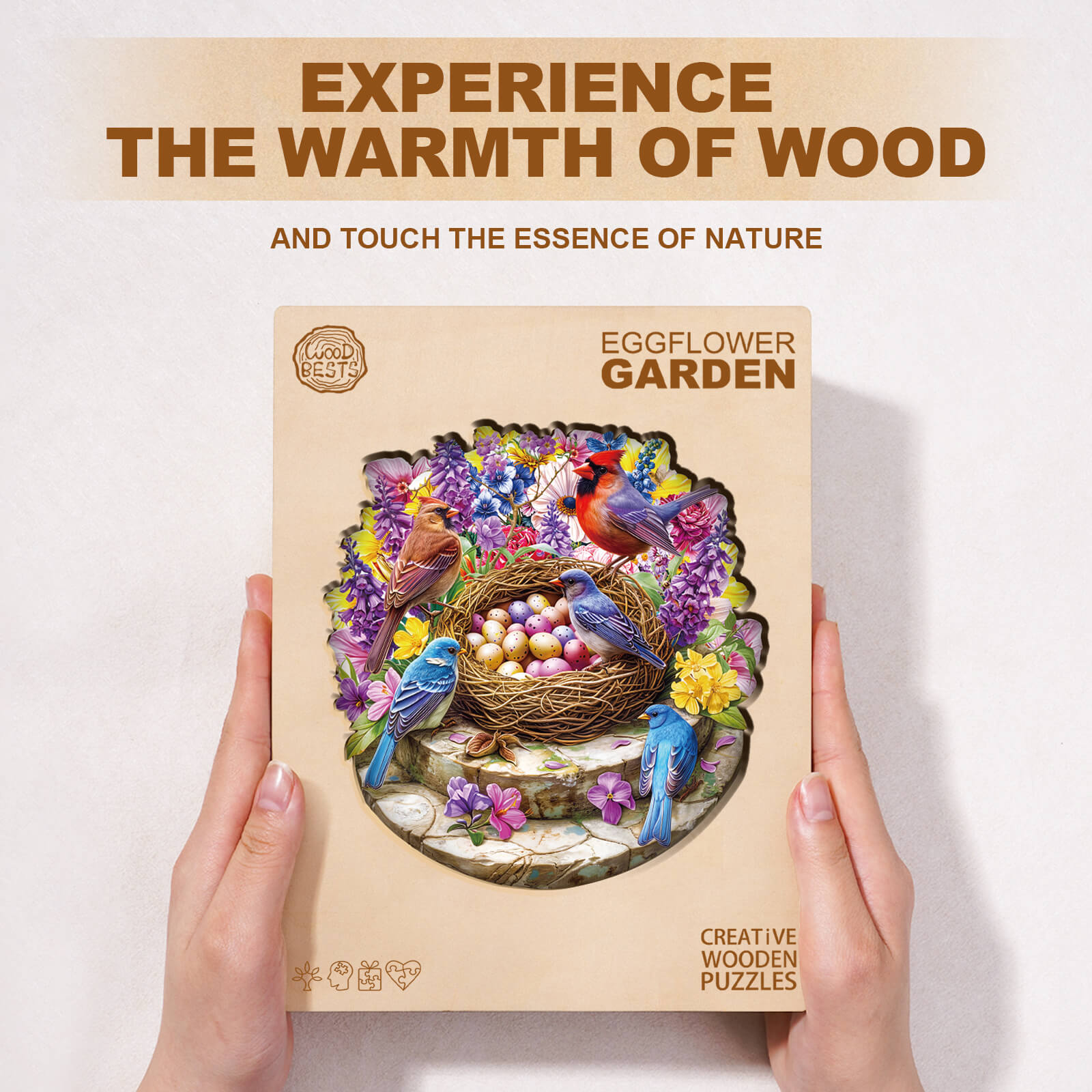 Eggflower Garden Wooden Jigsaw Puzzle