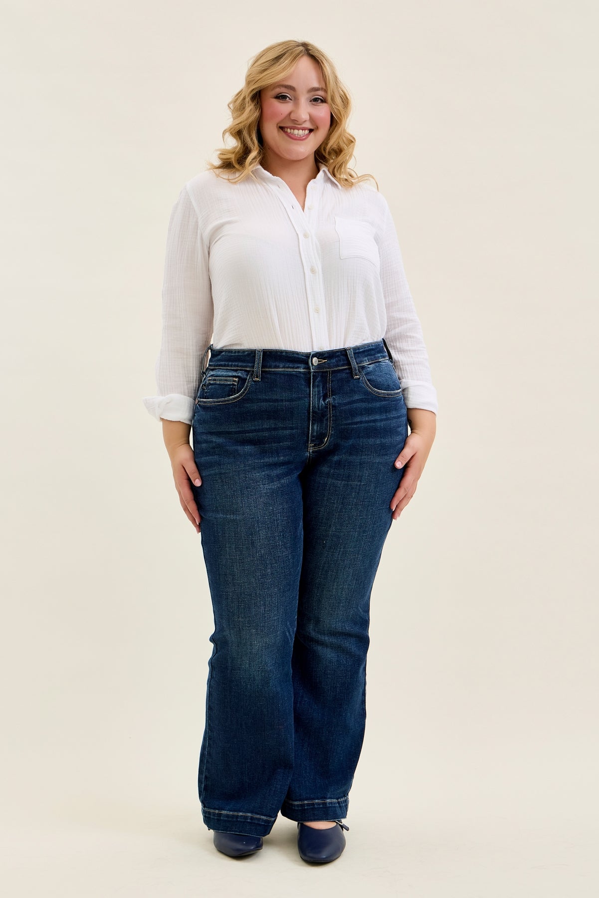 Charlotte Flare Jean (Petite) - PLUS