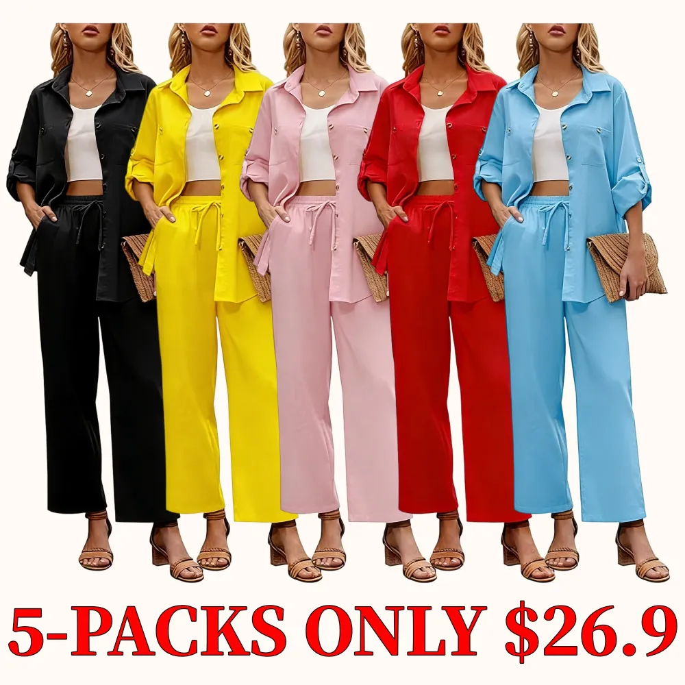 Women's two-piece linen suit