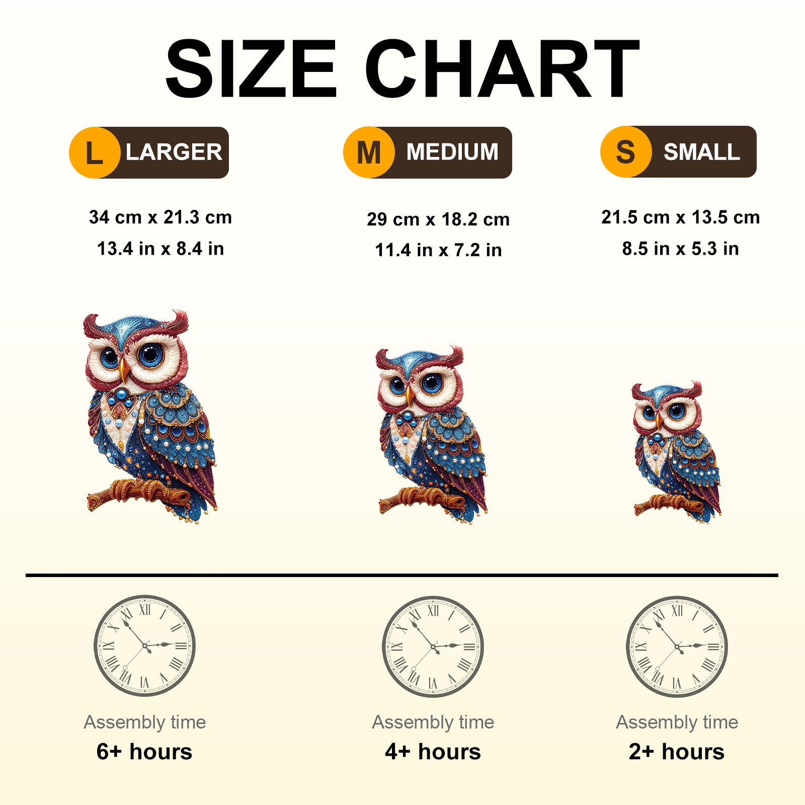 Gem Owl Wooden Jigsaw Puzzle