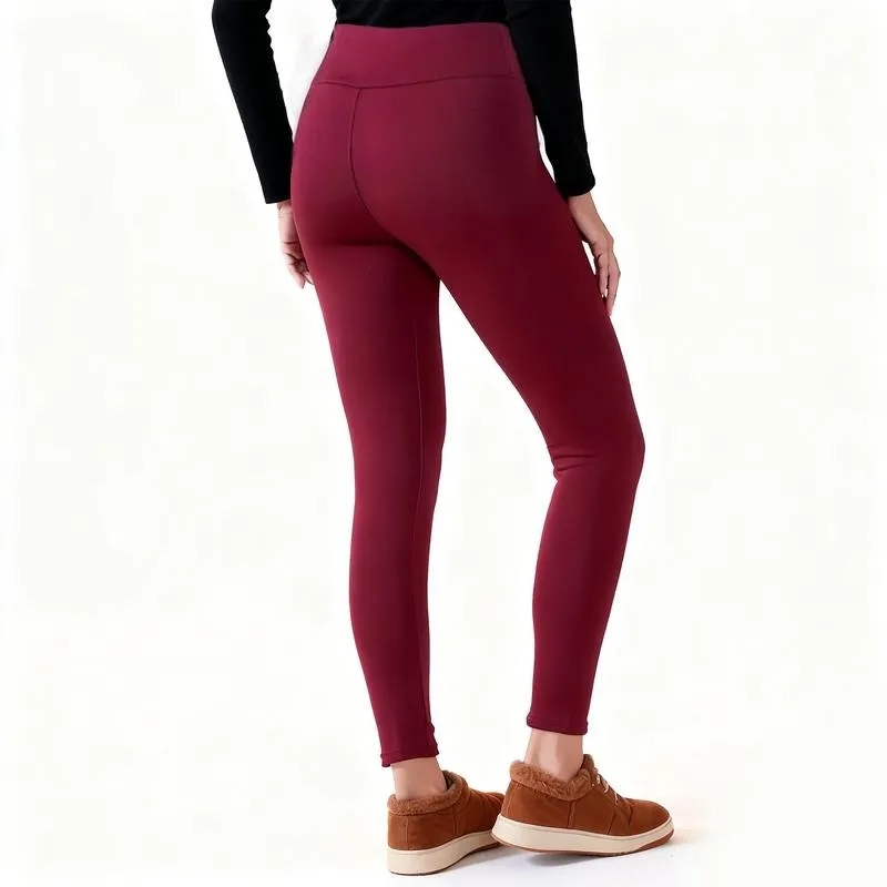 Women Winter Warm Thick Leggings Fleece Lined Stretchy Soft Thermal Sherpa Pants