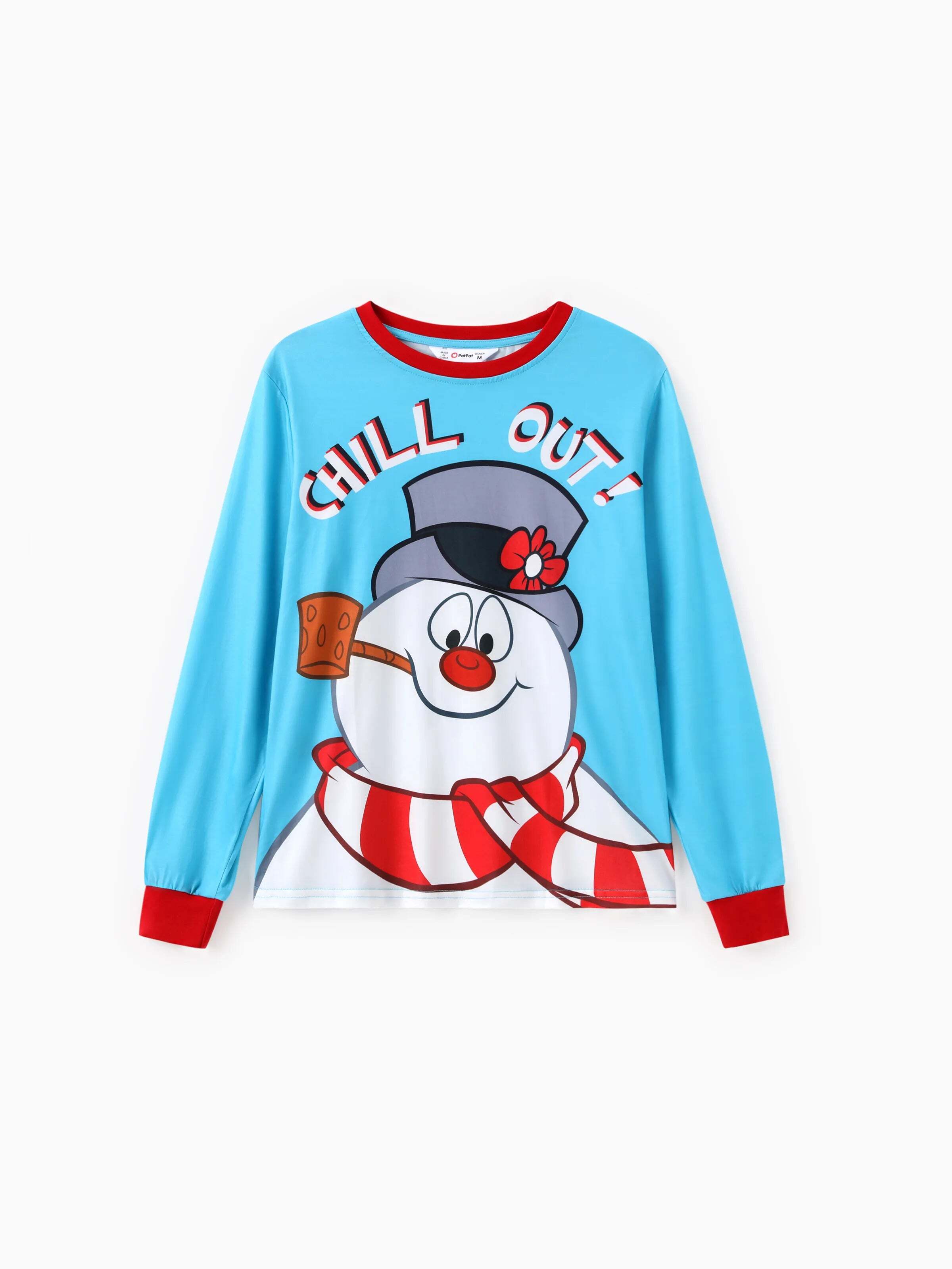 Christmas Snowman Pattern Pajamas Sets with Christmas Socks