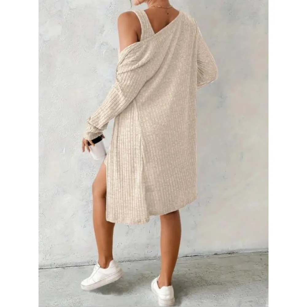 Women's Casual Striped Two-piece Dress Set