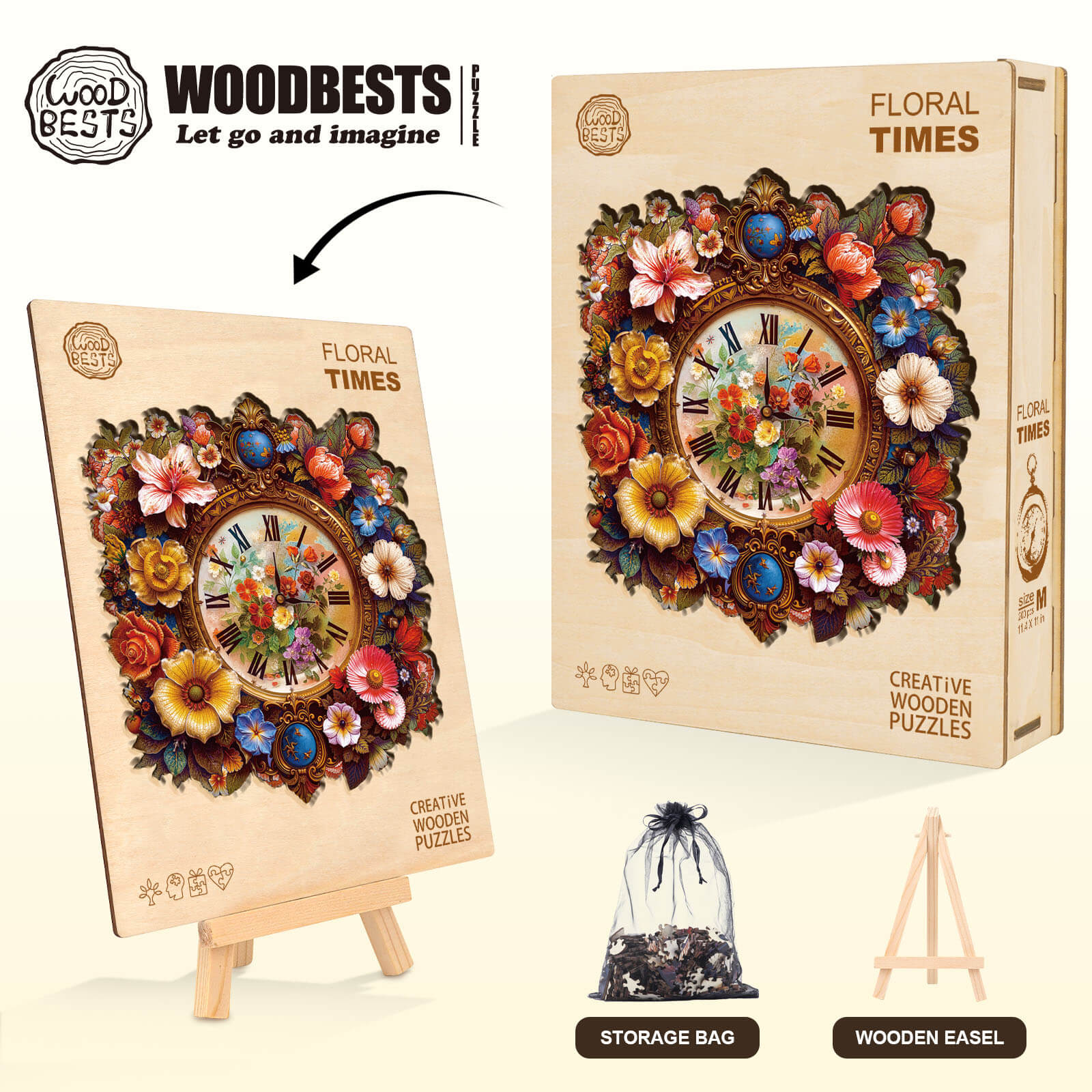Floral Times  Wooden Jigsaw Puzzle